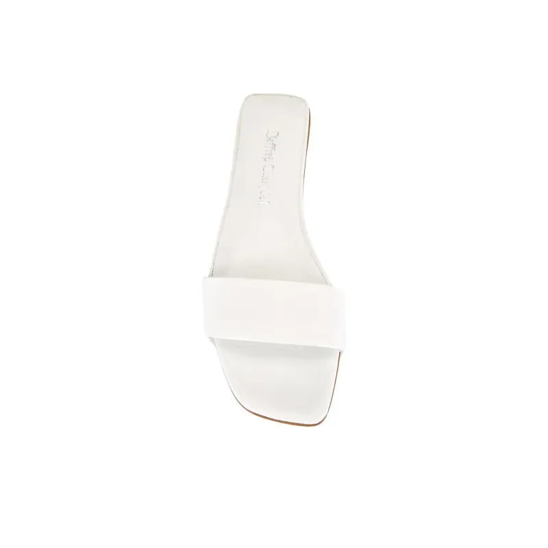 Jeffrey Campbell Abrasion Resistant Slide Slippers Women's White-4