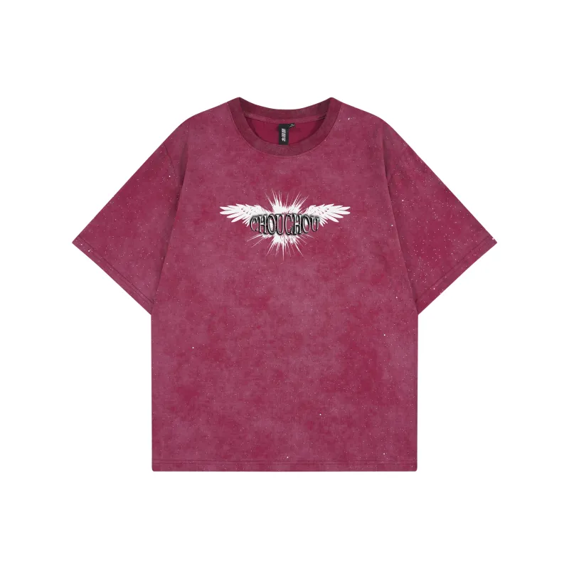 CHOUCHOUS Drop Shoulder Sleeve T Shirt Women's-11