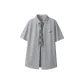 [Light and Translucent Feel]Light Gray (B Blue Gray Label Chest Logo)