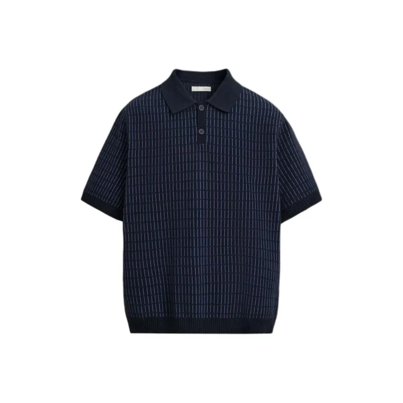 ZARA Polo Shirts Men Sea Blue-0