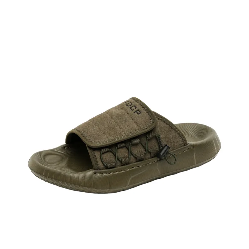 SHUPATE Abrasion Resistant Quick Dry Massage Slide Slippers Men's Green-1