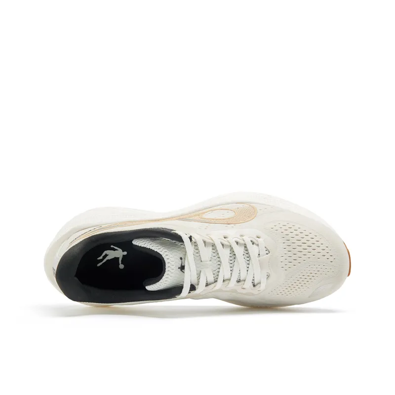 QIAODAN Navigation 600 Running Shoes Men Low Top Birch White Black-3