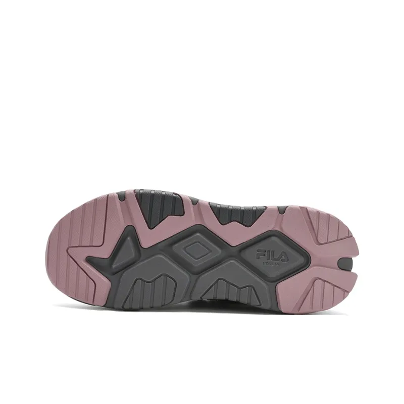 FILA Collina Hill Shoes Anti Slip Wear Resistant Low Top Casual Shoes Women's Smoke Gray White-4