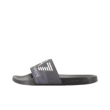 EMPORIO ARMANI EA7 Rubber Sole Slip Resistant Slide Slippers Men's Black