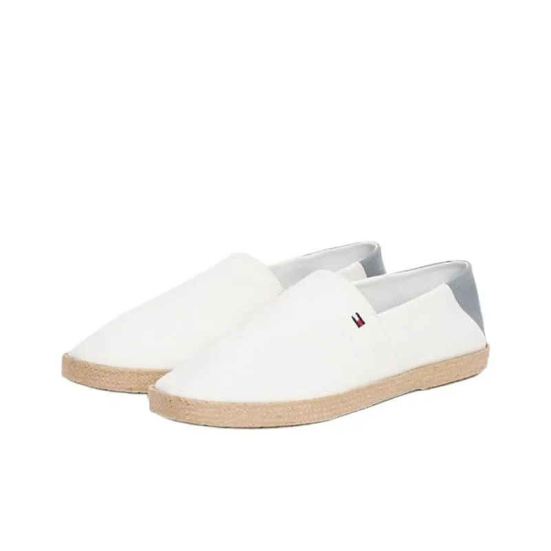 Tommy Hilfiger Flag Embroidery Espadrilles Men's White-2