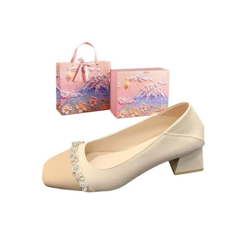AJPAP Casual Single Shoes Women's Apricot-8