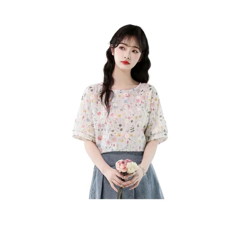 Flowers In Water T Shirt Women's-0