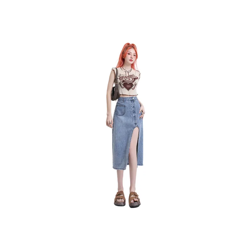 Zomuros Denim Long Skirt Women's-0