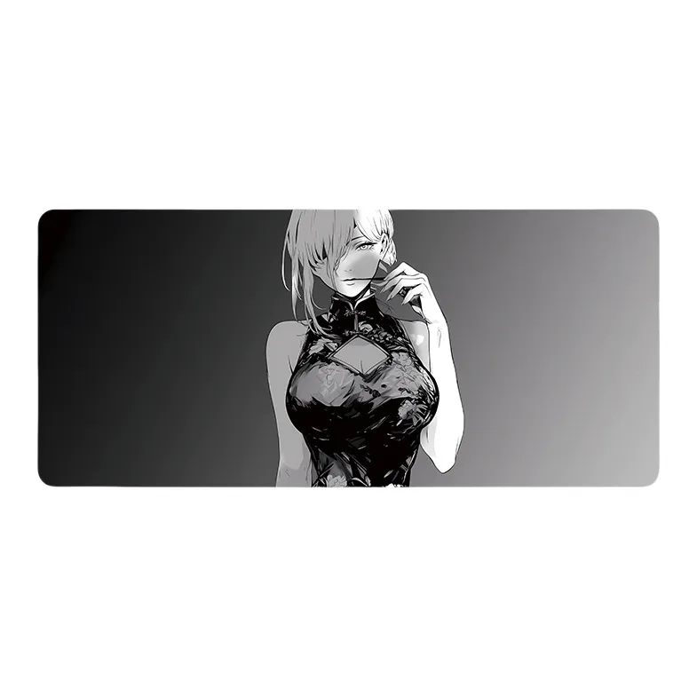 DANYIN Black White Anime Extra Large Minimalist Style Premium Desk Mat For Anime Esports Office, Washable Mouse Pads-21