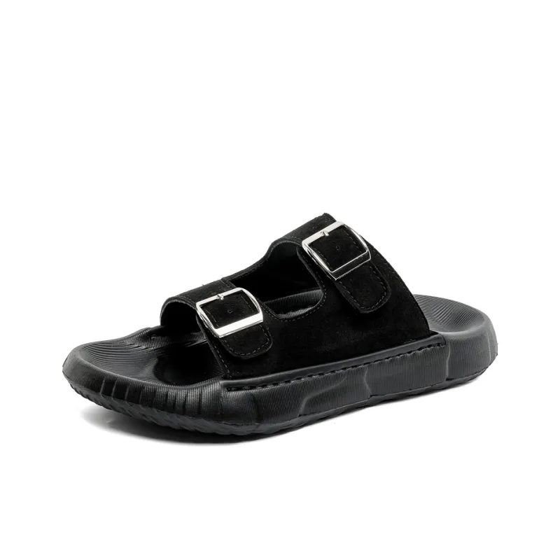 SHUPATE Odor Resistant, Abrasion Resistant, Quick Dry Slide Slippers Men's Black-1