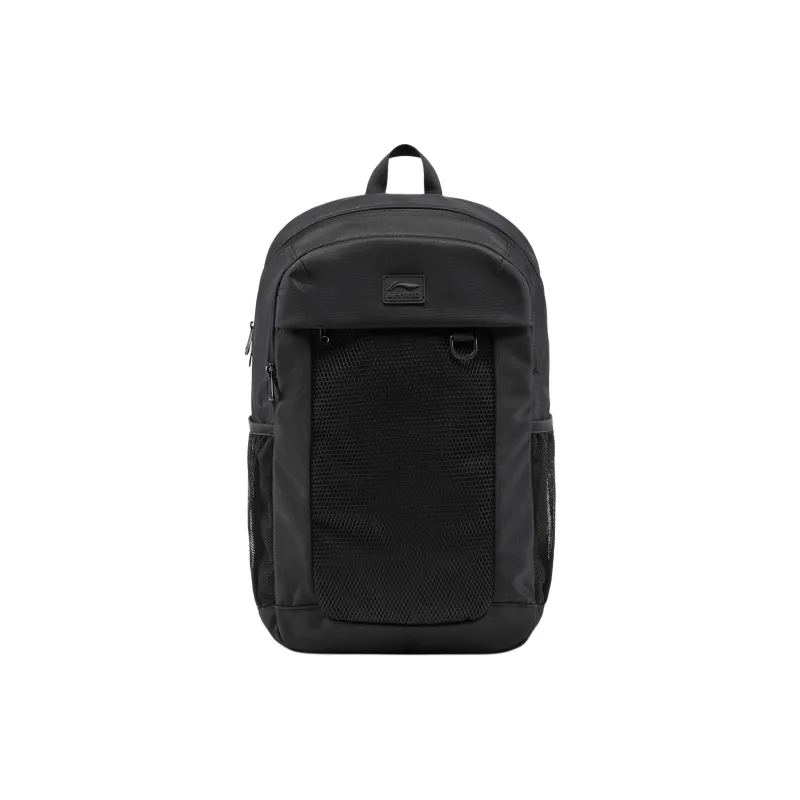 LiNing Sports Life Collection Polyester Students Backpack Unisex Black-0