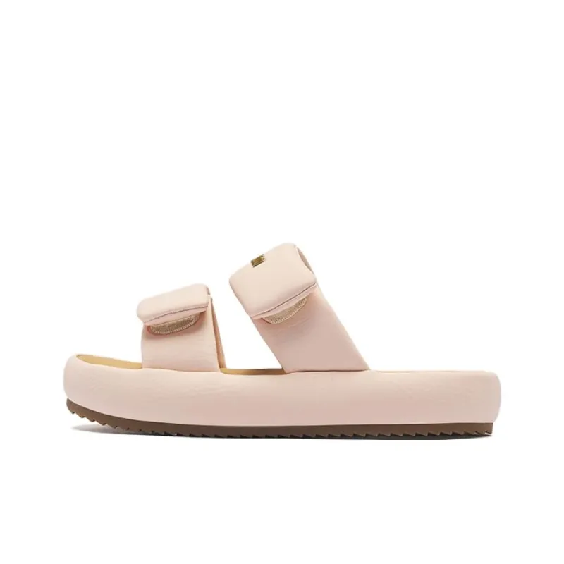 AGSDON Slide Slippers Women's Beige/Pink/Black-14