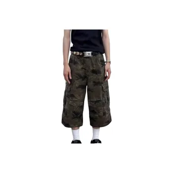 DUATOGE Denim Shorts Men Camouflage 