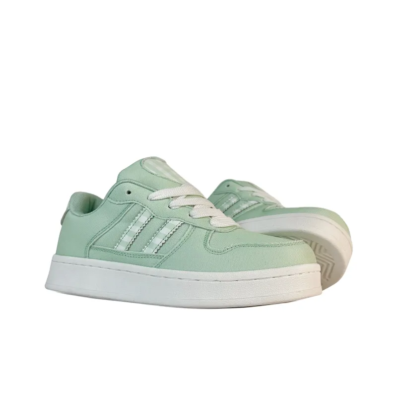 BKAE Abrasion Resistant, Lightweight, And Breathable Low Top Skateboard Shoes Unisex Pea Green-3