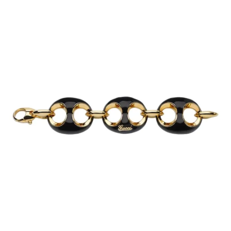 GUCCI Brass Bracelets Unisex Black-1