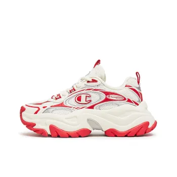 Champion Nebula Layered Balance Low Top Chunky Sneakers Women's Milk White/Aurora Red