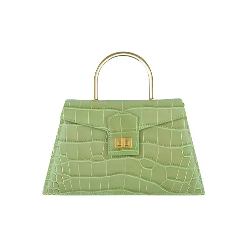 APEDE MOD Cow Leather Envelope Bag One Shoulder Handbag Large Size Women's Bright Green