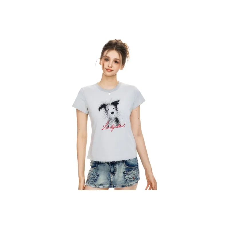 LADY IDEAL Regular T Shirt Women's Short Sleeved-10