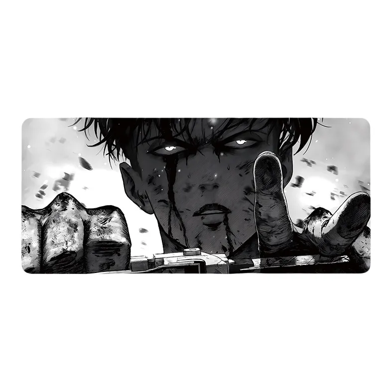 DANYIN Black White Anime Extra Large Minimalist Style Premium Desk Mat For Anime Esports Office, Washable Mouse Pads-39