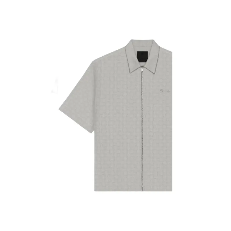 Givenchy Monogram 72 Jacquard Zipped Shirt-4