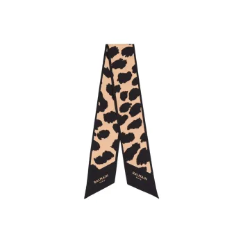 BALMAIN Leopard print Silk Bandana