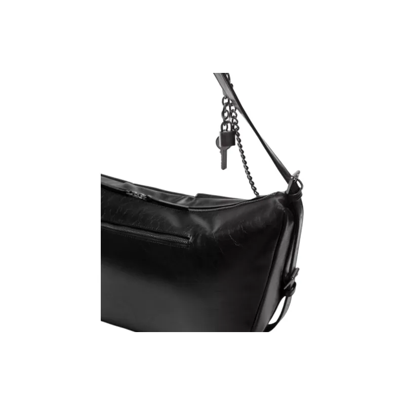 ZARA PU Shoulder Bag Men's Black-2