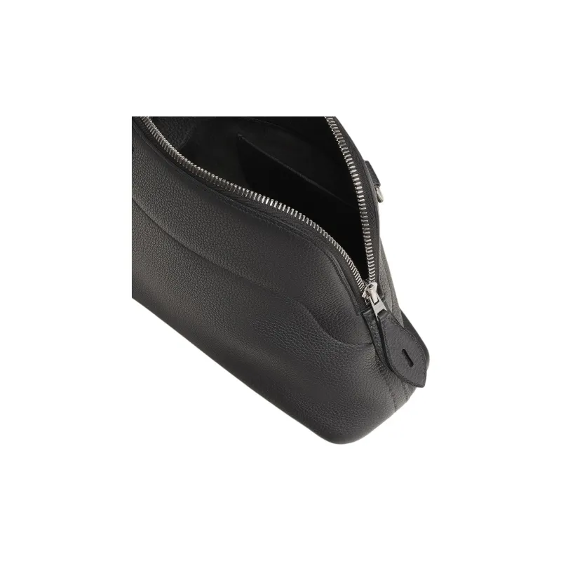 HERMES Bolide Togo Calfskin Messenger Bag, Crossbody Bag Men's 89 Noir Black-3