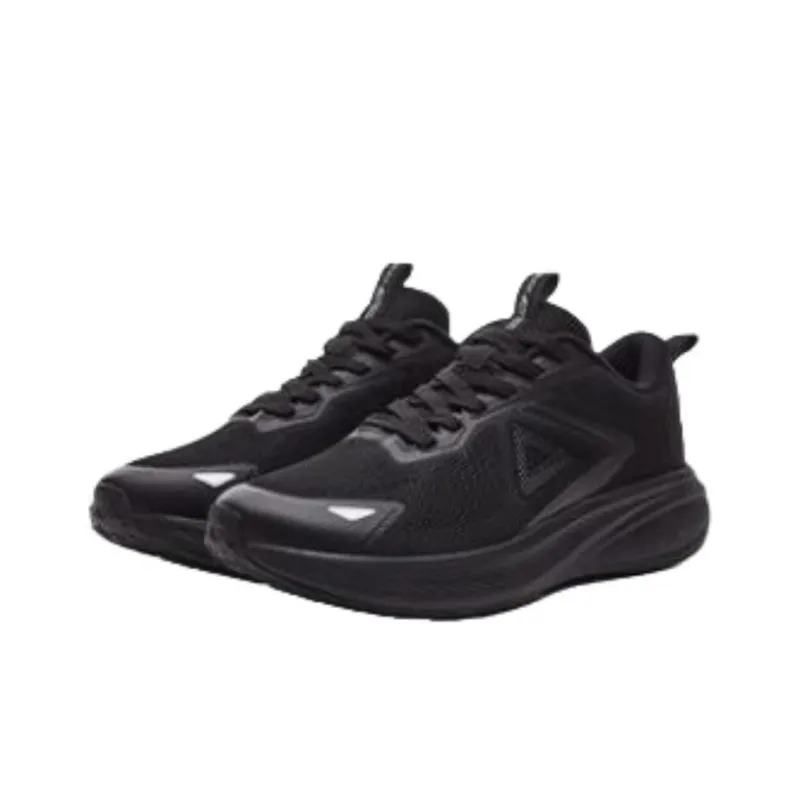 PEAK Breathable And Wear resistant Low Top Training Sprint City Commute Running Shoes Unisex All Black-1