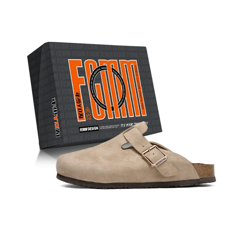 FCMM Stitching Closed Toe Slippers Unisex Box Included-15