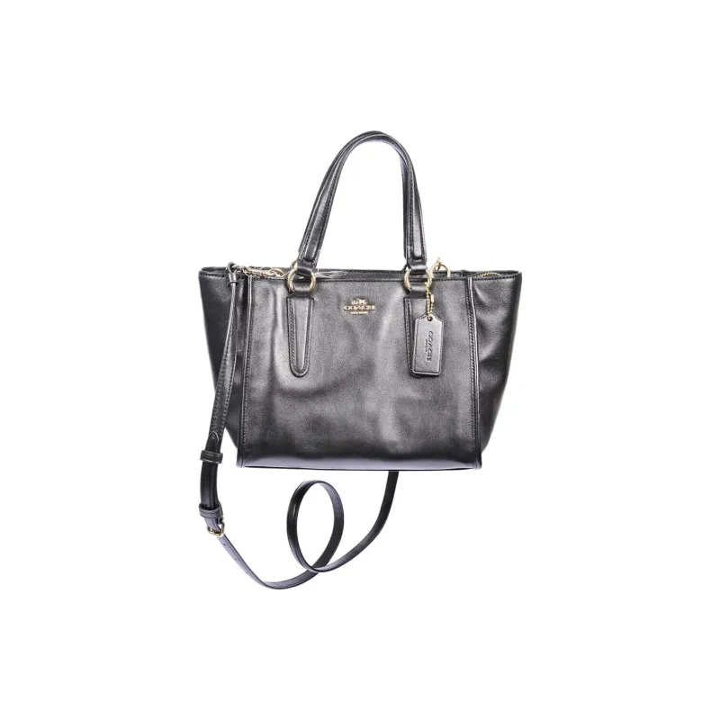 COACH Leather One Shoulder Handbag Tubas Women's Black-0
