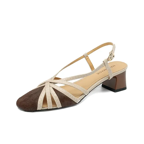 Mo Lin Chunky Heel High Heels Women's-5