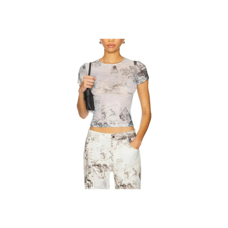 Miaou T Shirts Women's Gray-0