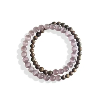 Inkopper Glass Cat Eye Bracelets Women's