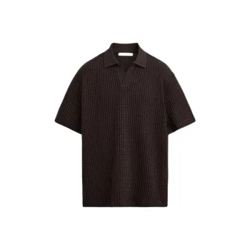 ZARA Polo Shirts Men Deep Dark Red