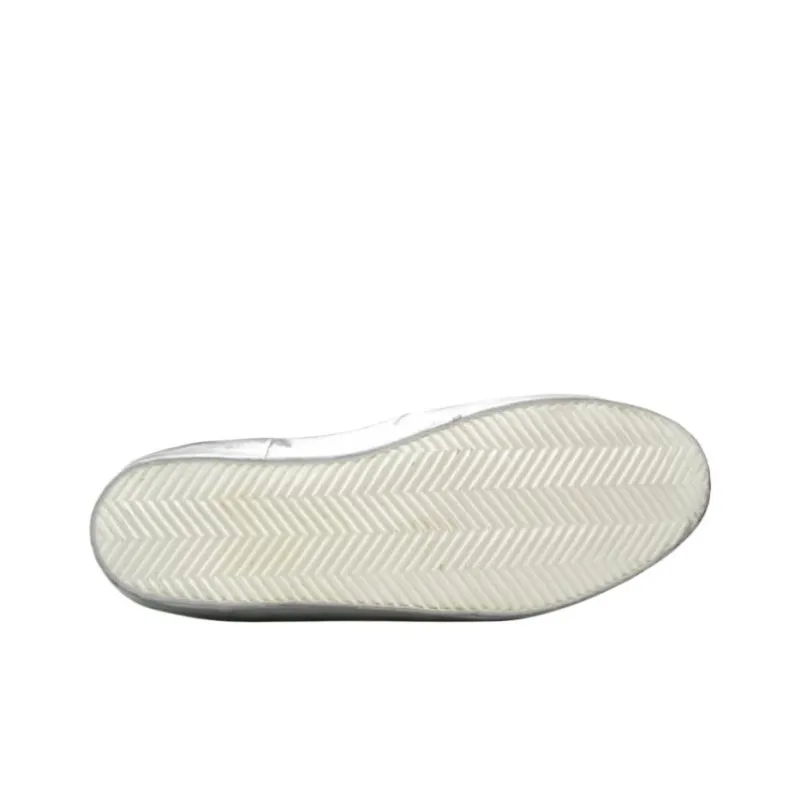 Golden Goose Super Star Low Top Skateboard Shoes Men's White Silver-4