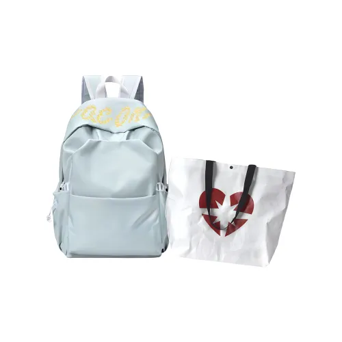 DRACONITE Polyester Backpack Laptop Bag Unisex Gray Blue