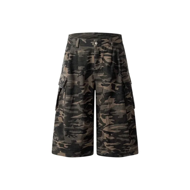 FRQ Denim Shorts Unisex Camouflage-5