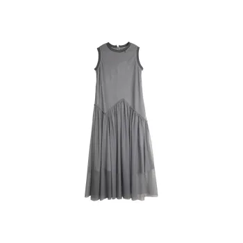 ELLE Sleeveless Dresses Women's Light Gray
