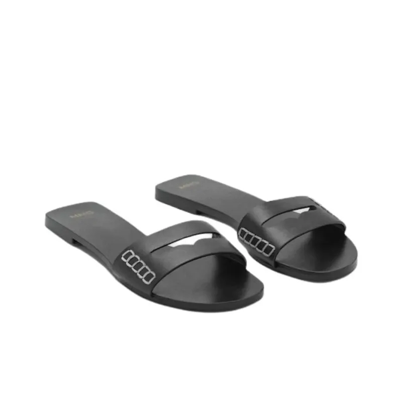 MANGO Rubber Sole Abrasion Resistant Slide Slippers Women's-2