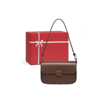 CNNCOO Cow Leather Underarm Crossbody Bag, Shoulder Bag Regular Women's Coffee