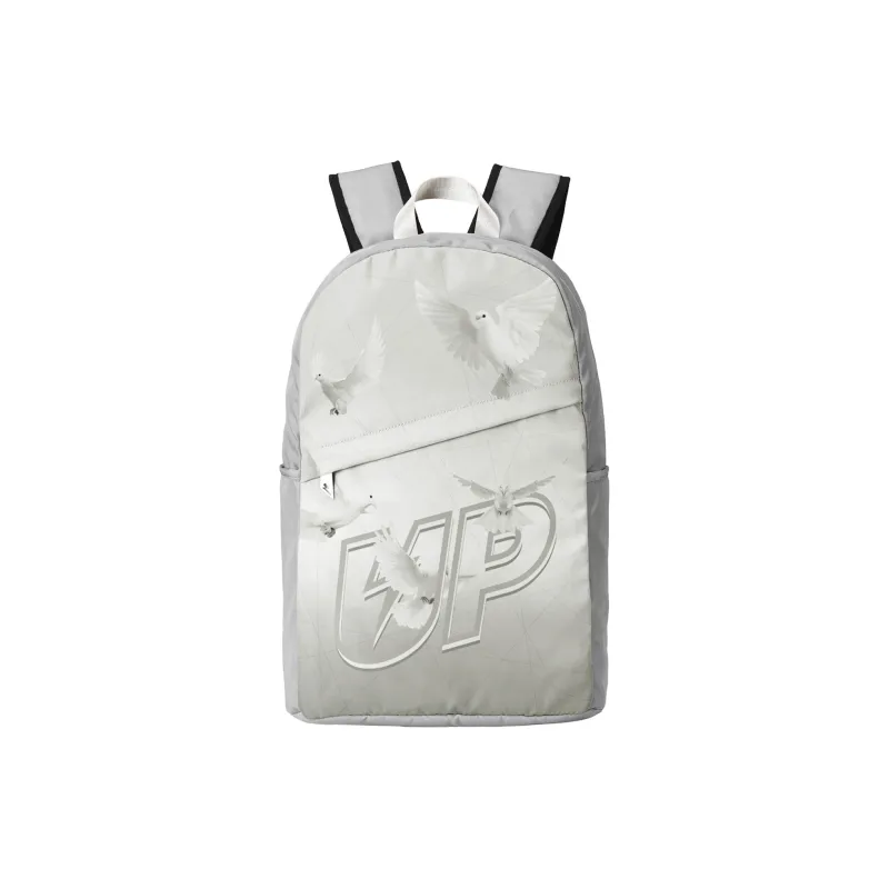 TURN UP Nylon Students Backpack Regular Unisex Gray-0