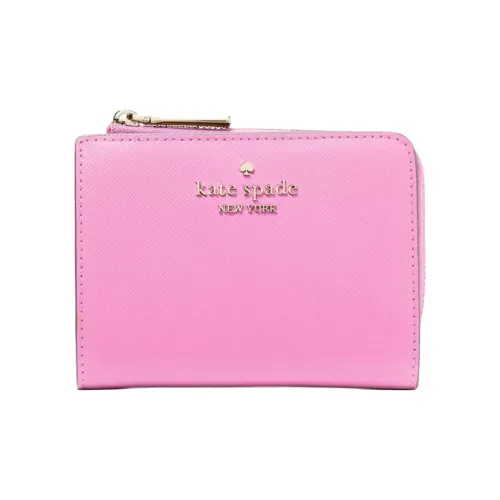 Kate Spade Leather Wallet Trumpets Women's Wave Pink