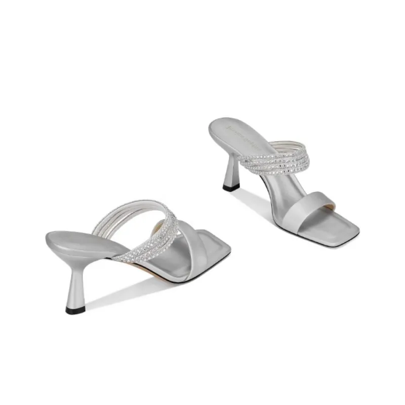 JESSICA SOPHIA Rhinestone Slip Resistant Abrasion Resistant Slide Slippers Women's-6