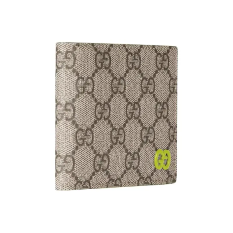 GUCCI Supreme Canvas Wallet Unisex Dark Brown-1