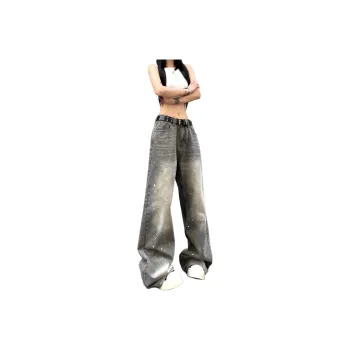 Menglaini Jeans Women's Gray