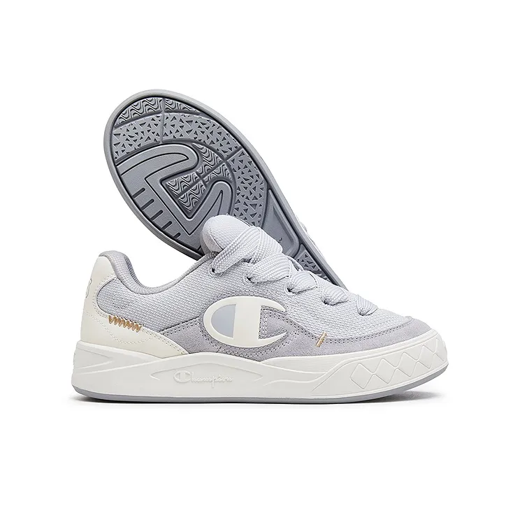 Champion Atomic Shoes Balance Low Top Skateboard Shoes Unisex Textured Gray/Alloy Gray-1
