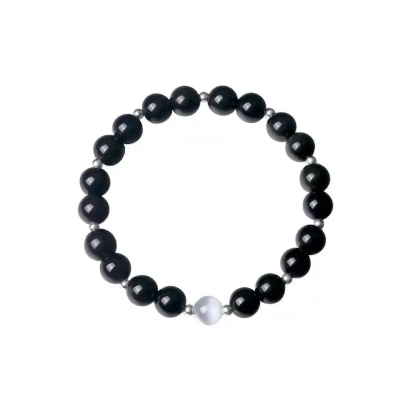 ZUIWENGLANGYASHANWENCHUANG Obsidian Jade Bracelets Unisex-0