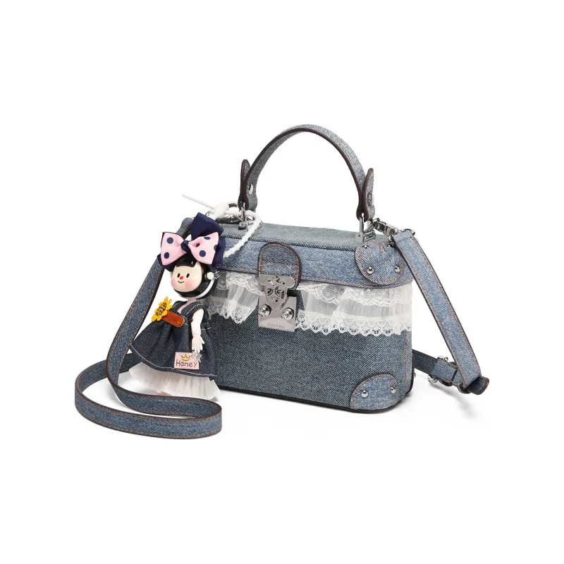 MISS GAIL Synthetic Leather Shoulder Bag, Crossbody Bag, Handbag Women's Blue-3