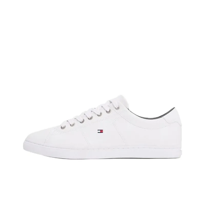 Tommy Hilfiger Trainers Low Top Skateboard Shoes Men's White-0