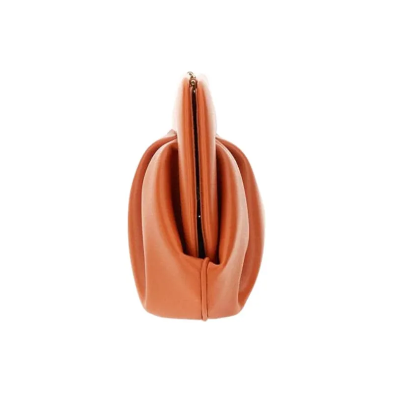 THEMOIRE Polyurethane One Shoulder Handbag Clutch Women's Orange-2